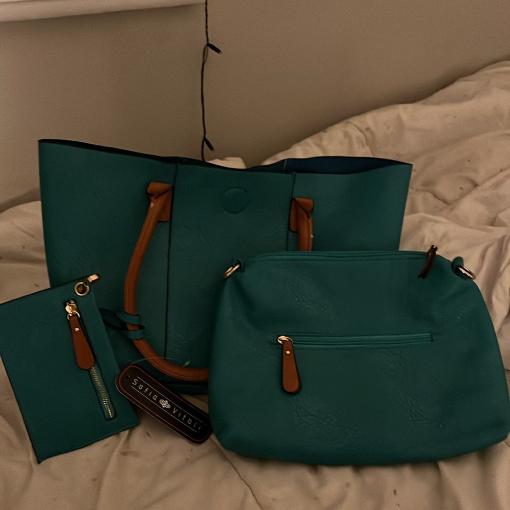 3-in-1 Teal Tote